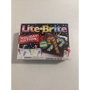 Lite-Brite Holiday Edition Mini Hangable Ornament With 4 Templates‎ NIB Sealed